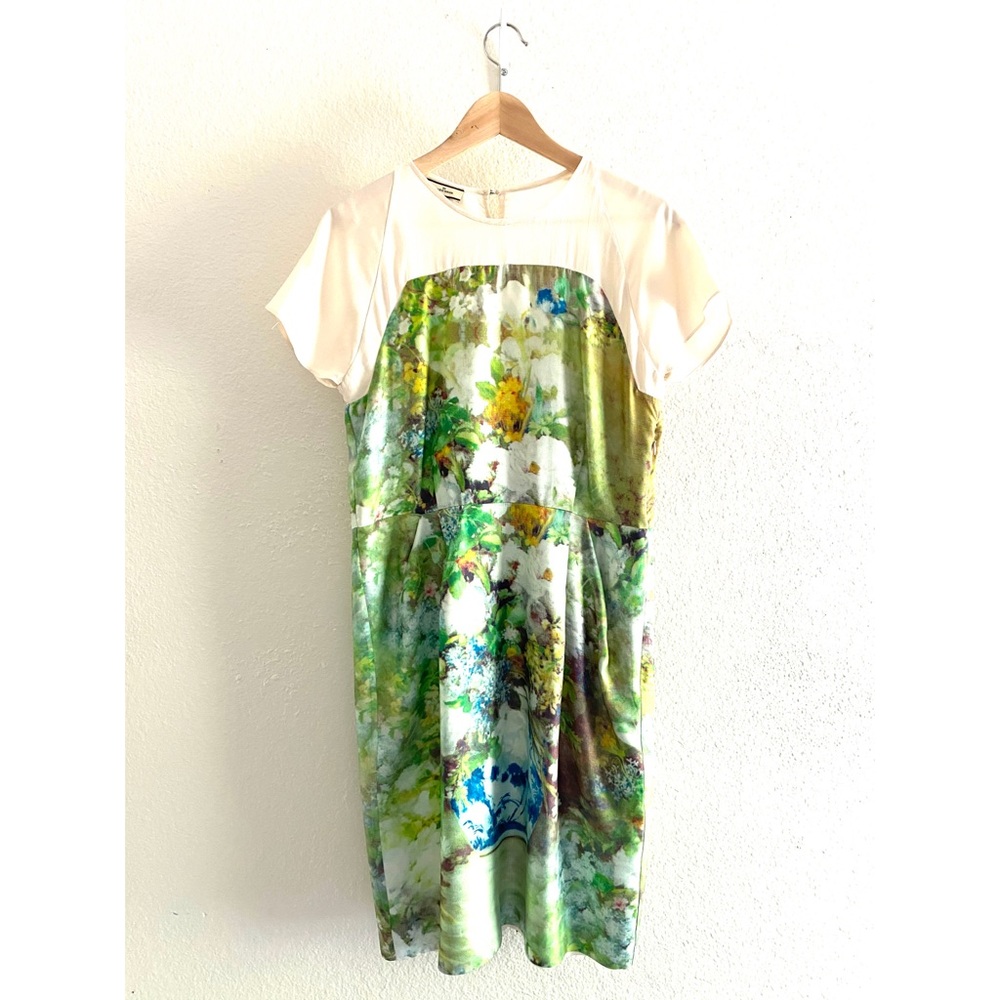SOLD Malene Birger $795 silk twill floral dress - Picture 4 of 10
